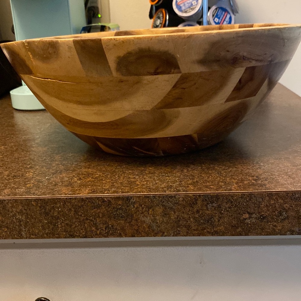 Wooden salad bowl